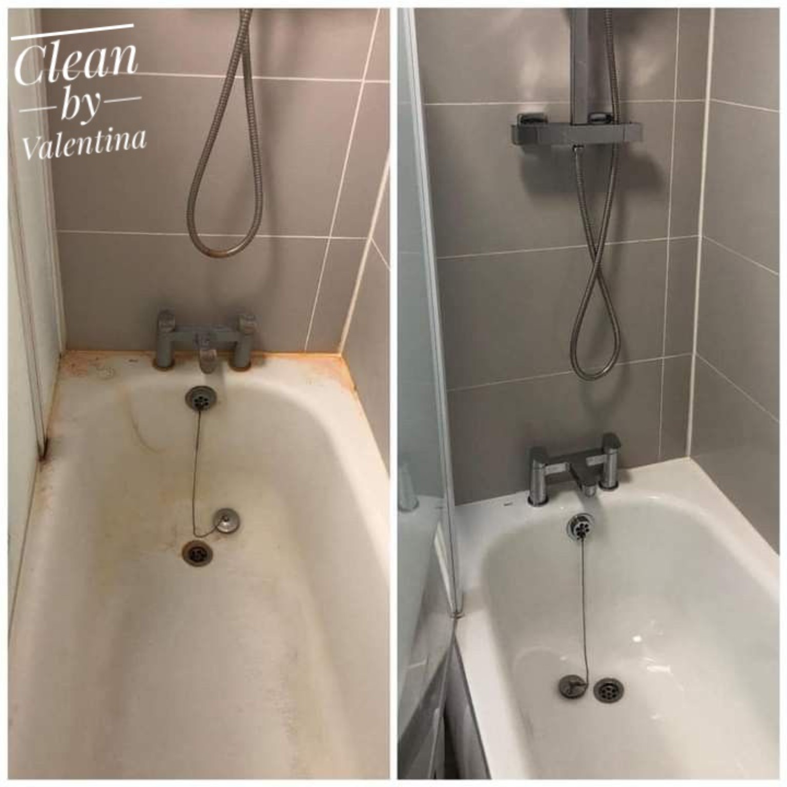 Before and after: Bathtub