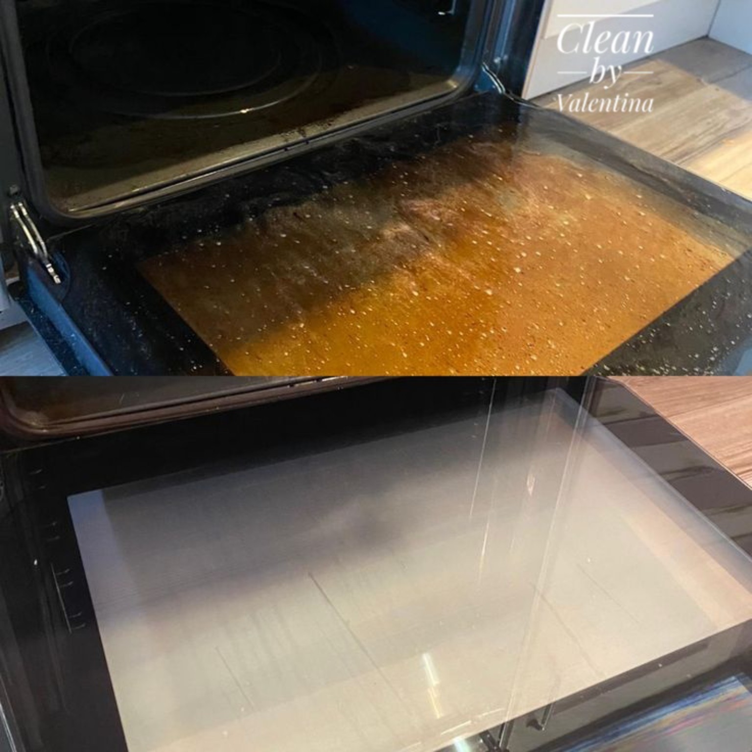 Before and after: Oven